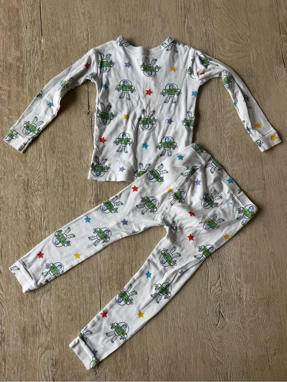 GAP White Buzz Lightyear Star Print Pajama Set